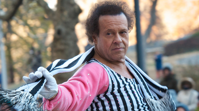 Richard Simmons at the Macy's Thanksgiving Day parade in 2013 during one of his last appearances