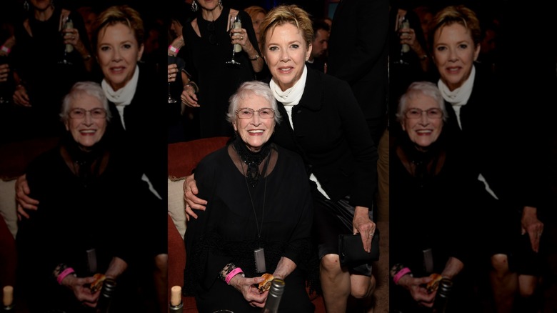 Annette Bening and Shirley Bening smiling