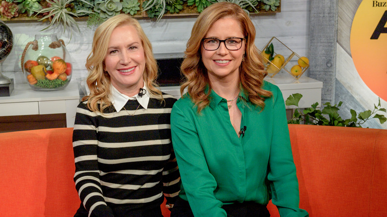 Angela Kinsey and Jenna Fischer smiling