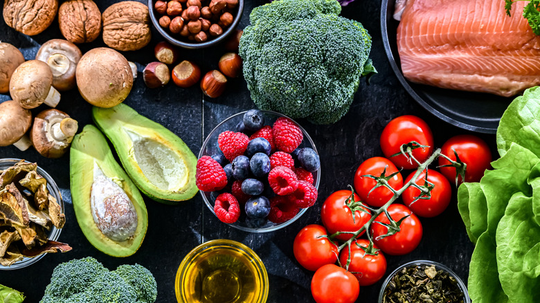 A photo of foods permitted in the Mediterranean diet