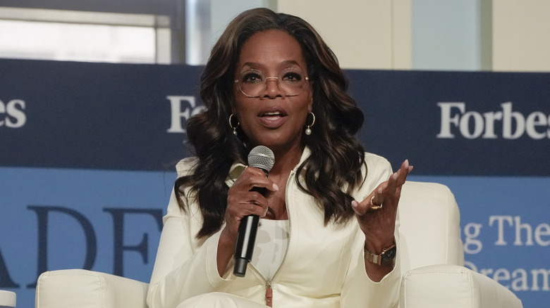 Oprah Winfrey talking
